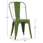 ΚΑΡΕΚΛΑ ΜΕΤΑΛΛΙΚΗ MELITA-PRO HM8641.53 LIGHT OLIVE GREEN 44x47x84.5Υεκ