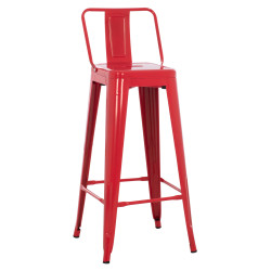 ΣΚΑΜΠΟ BAR ME ΠΛΑΤΗ ΜΕΤΑΛΛΙΚΟ MELITA-PRO HM8643.44 ΚΟΚΚΙΝΟ 42x42x100Υε
