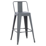 ΣΚΑΜΠΟ ΜΠΑΡ ΜΕΣΑΙΟΥ ΥΨΟΥΣ ΜΕΤΑΛΛΙΚΟ MELITA-PRO HM8574.50 ΓΚΡΙ 43x43x88