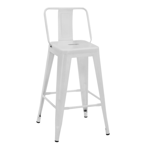 ΣΚΑΜΠΟ ΜΠΑΡ ΜΕΣΑΙΟΥ ΥΨΟΥΣ ΜΕΤΑΛΛΙΚΟ MELITA-PRO HM8574.41 ΛΕΥΚΟ ΜΑΤ 43x
