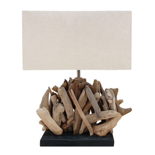 ΕΠΙΤΡΑΠΕΖΙΟ ΟΡΘΟΓΩΝΙΟ ΦΩΤΙΣΤΙΚΟ TWIGGY HM4424 DRIFTWOOD & ΛΕΥΚΟ ΚΑΠΕΛΟ