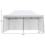 GAZEBO ΕΠΑΓΓΕΛΜΑΤΙΚΟ ΒΑΡΕΩΣ ΤΥΠΟΥ CRESSEN HM21099.01 ΠΤΥΣΣΟΜΕΝΟ ΑΛΟΥΜΙ