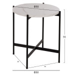 ΣΕΤ 2ΤΜΧ ΤΡΑΠΕΖΙΑ ΣΑΛΟΝΙΟΥ RONDA HM21089.04 MDF ΛΕΥΚΟ ΜΑΡΜΑΡΟ Φ80εκ &