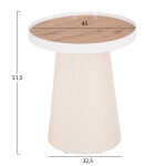 ΣΕΤ 2ΤΜΧ ΤΡΑΠΕΖΙΑ ΣΑΛΟΝΙΟΥ DUNCAN HM21082 MDF ΚΡΕΜ ΚΑΙ ΚΕΡΑΜΙΚΟ TOP Φ8
