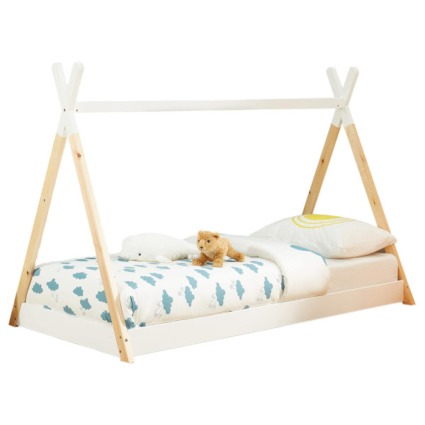 ΚΡΕΒΑΤΙ ΠΑΙΔΙΚΟ MUNK HM699.03 τ.MONTESSORI ΞΥΛΟ ΠΕΥΚΟΥ ΦΥΣΙΚΟ-ΛΕΥΚΟ- 1