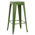 ΣΚΑΜΠΟ ΜΠΑΡ ΜΕΤΑΛΛΙΚΟ MELITA-PRO HM8642.53 ΣΕ LIGHT OLIVE GREEN 43x43x