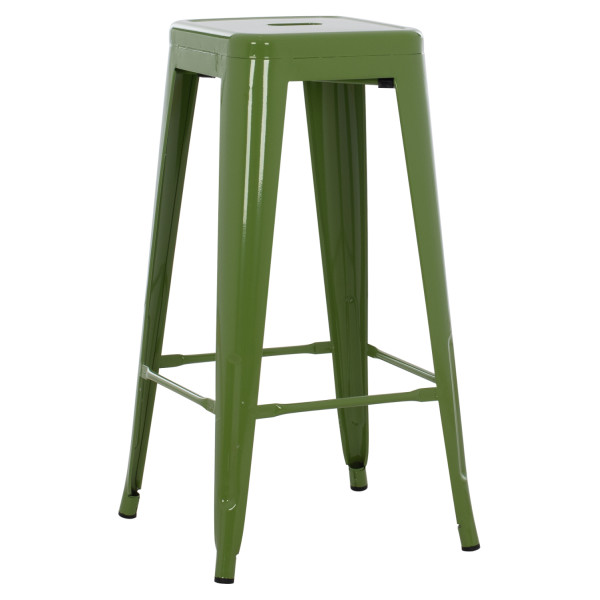 ΣΚΑΜΠΟ ΜΠΑΡ ΜΕΤΑΛΛΙΚΟ MELITA-PRO HM8642.53 ΣΕ LIGHT OLIVE GREEN 43x43x