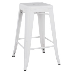 ΣΚΑΜΠΟ ΜΕΣΑΙΟΥ ΥΨΟΥΣ ΜΕΤΑΛΛΙΚΟ MELITA-PRO HM8573.41 ΛΕΥΚΟ ΜΑΤ 43x43x67