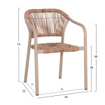 ΠΟΛΥΘΡΟΝΑ ΑΛΟΥΜΙΝΙΟΥ LUCCI HM6266.02 MOKA ΣΚΕΛΕΤΟΣ-P.E.RATTAN ΦΥΣΙΚΟ 5