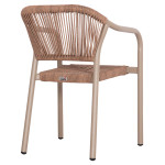 ΠΟΛΥΘΡΟΝΑ ΑΛΟΥΜΙΝΙΟΥ LUCCI HM6266.02 MOKA ΣΚΕΛΕΤΟΣ-P.E.RATTAN ΦΥΣΙΚΟ 5