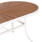 ΤΡΑΠΕΖΙ ΕΞΩΤ.ΧΩΡΟΥ TELAMO HM6288.02 ΑΛΟΥΜΙΝΙΟ ΛΕΥΚΟ & POLYWOOD 160X90Χ
