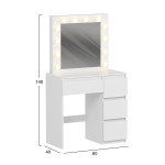 ΤΟΥΑΛΕΤΑ ΜΕ ΦΩΤΙΣΜΟ LED & ΣΥΡΤΑΡΙΑ KEITLIN HM2499.03 ΜΕΛΑΜΙΝΗ ΣΕ ΛΕΥΚΟ