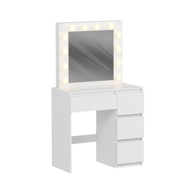 ΤΟΥΑΛΕΤΑ ΜΕ ΦΩΤΙΣΜΟ LED & ΣΥΡΤΑΡΙΑ KEITLIN HM2499.03 ΜΕΛΑΜΙΝΗ ΣΕ ΛΕΥΚΟ