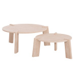 ΣΕΤ 2ΤΜΧ ΤΡΑΠΕΖΙΑ ΣΑΛΟΝΙΟΥ EQUIL HM9943.01 MDF ΜΕ ΜΕΛΑΜΙΝΗ-ΦΥΣΙΚΟ 66x6