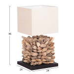 ΕΠΙΤΡΑΠΕΖΙΟ ΦΩΤΙΣΤΙΚΟ ΣΧΗΜΑ ΚΥΒΟΥ TWIGGY HM4425 DRIFTWOOD & ΛΕΥΚΟ ΚΑΠΕ