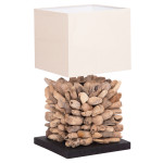 ΕΠΙΤΡΑΠΕΖΙΟ ΦΩΤΙΣΤΙΚΟ ΣΧΗΜΑ ΚΥΒΟΥ TWIGGY HM4425 DRIFTWOOD & ΛΕΥΚΟ ΚΑΠΕ