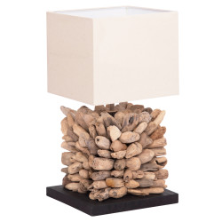 ΕΠΙΤΡΑΠΕΖΙΟ ΦΩΤΙΣΤΙΚΟ ΣΧΗΜΑ ΚΥΒΟΥ TWIGGY HM4425 DRIFTWOOD & ΛΕΥΚΟ ΚΑΠΕ