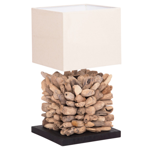 ΕΠΙΤΡΑΠΕΖΙΟ ΦΩΤΙΣΤΙΚΟ ΣΧΗΜΑ ΚΥΒΟΥ TWIGGY HM4425 DRIFTWOOD & ΛΕΥΚΟ ΚΑΠΕ
