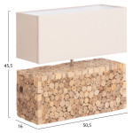 ΕΠΙΤΡΑΠΕΖΙΟ ΦΩΤΙΣΤΙΚΟ TWIGGY HM4437 DRIFTWOOD & ΛΕΥΚΟ ΚΑΠΕΛΟ 50.5x16x4