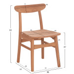 ΚΑΡΕΚΛΑ ΤΡΑΠΕΖΑΡΙΑΣ ΕΞ.ΧΩΡΟΥ ROBBIE HM18115 ΞΥΛΟ TEAK--ΦΥΣΙΚΟ 48x51x82