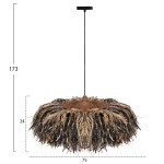 ΦΩΤΙΣΤΙΚΟ ΟΡΟΦΗΣ ORDEM HM4715 ΚΑΠΕΛΟ ΙΝΕΣ SISAL & ΜΠΑΝΑΝΑΣ-ΜΑΥΡΟ & ΦΥΣ