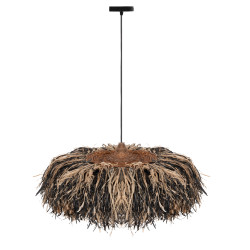 ΦΩΤΙΣΤΙΚΟ ΟΡΟΦΗΣ ORDEM HM4715 ΚΑΠΕΛΟ ΙΝΕΣ SISAL & ΜΠΑΝΑΝΑΣ-ΜΑΥΡΟ & ΦΥΣ