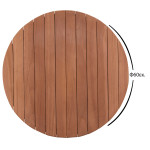 ΕΠΙΦΑΝΕΙΑ ΤΡΑΠΕΖΙΟΥ ΣΤΡΟΓΓΥΛΗ HM18132 ΞΥΛΟ TEAK--ΦΥΣΙΚΟ Φ60x4(πάχος)εκ