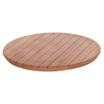 ΕΠΙΦΑΝΕΙΑ ΤΡΑΠΕΖΙΟΥ ΣΤΡΟΓΓΥΛΗ HM18132 ΞΥΛΟ TEAK--ΦΥΣΙΚΟ Φ60x4(πάχος)εκ