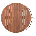 ΕΠΙΦΑΝΕΙΑ ΤΡΑΠΕΖΙΟΥ ΣΤΡΟΓΓΥΛΗ HM18133 ΞΥΛΟ TEAK--ΦΥΣΙΚΟ Φ70x4(πάχος)εκ