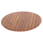 ΕΠΙΦΑΝΕΙΑ ΤΡΑΠΕΖΙΟΥ ΣΤΡΟΓΓΥΛΗ HM18133 ΞΥΛΟ TEAK--ΦΥΣΙΚΟ Φ70x4(πάχος)εκ