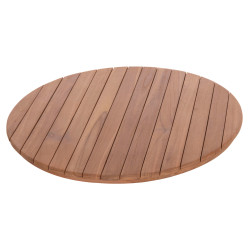 ΕΠΙΦΑΝΕΙΑ ΤΡΑΠΕΖΙΟΥ ΣΤΡΟΓΓΥΛΗ HM18133 ΞΥΛΟ TEAK--ΦΥΣΙΚΟ Φ70x4(πάχος)εκ