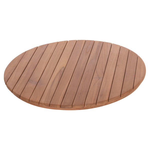 ΕΠΙΦΑΝΕΙΑ ΤΡΑΠΕΖΙΟΥ ΣΤΡΟΓΓΥΛΗ HM18133 ΞΥΛΟ TEAK--ΦΥΣΙΚΟ Φ70x4(πάχος)εκ