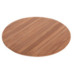 ΕΠΙΦΑΝΕΙΑ ΤΡΑΠΕΖΙΟΥ ΣΤΡΟΓΓΥΛΗ HM18134 ΞΥΛΟ TEAK--ΦΥΣΙΚΟ Φ80x4(πάχος)εκ
