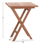 ΤΡΑΠΕΖΙ ΣΚΗΝΟΘΕΤΗ ΤΕΤΡΑΓΩΝΟ ERIS HM18118 ΞΥΛΟ TEAK--ΦΥΣΙΚΟ 60x60x75Υεκ