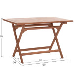 ΤΡΑΠΕΖΙ ΠΤΥΣΣΟΜΕΝΟ ΟΡΘΟΓΩΝΙΟ ERIS HM18117 ΞΥΛΟ TEAK--ΦΥΣΙΚΟ 120x70x76Υ
