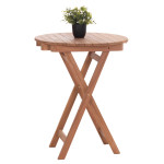 ΤΡΑΠΕΖΙ ΣΚΗΝΟΘΕΤΗ ΣΤΡΟΓΓΥΛΟ HEIDEL HM18120 ΞΥΛΟ TEAK--ΦΥΣΙΚΟ Φ60x75Υεκ