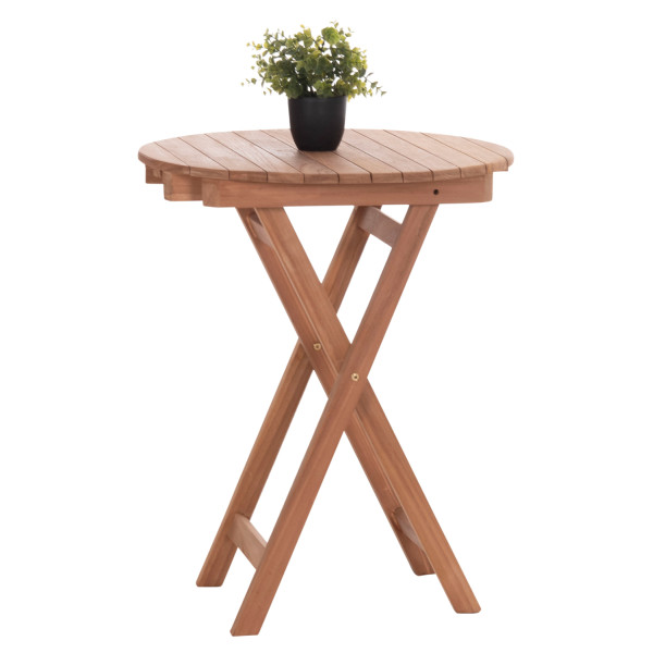 ΤΡΑΠΕΖΙ ΣΚΗΝΟΘΕΤΗ ΣΤΡΟΓΓΥΛΟ HEIDEL HM18120 ΞΥΛΟ TEAK--ΦΥΣΙΚΟ Φ60x75Υεκ