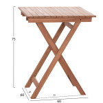 ΤΡΑΠΕΖΙ ΣΚΗΝΟΘΕΤΗ ΤΕΤΡΑΓΩΝΟ HEIDEL HM18121 ΞΥΛΟ TEAK--ΦΥΣΙΚΟ 60x60x75Υ