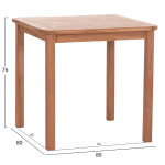 ΤΡΑΠΕΖΙ ΤΕΤΡΑΓΩΝΟ PRESSCOT HM18122 ΞΥΛΟ TEAK--ΦΥΣΙΚΟ 80x80x76Υεκ.