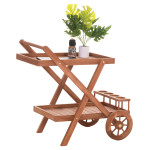 ΔΙΣΚΟΣ ΣΕΡΒΙΡΙΣΜΑΤΟΣ ΣΕ ΤΡΟΛΕΥ ALFRED HM4579 ΞΥΛΟ TEAK--ΦΥΣΙΚΟ 86x56x8