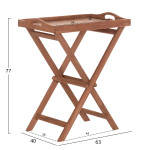 ΔΙΣΚΟΣ ΣΕΡΒΙΡΙΣΜΑΤΟΣ ΣΕ ΠΤΥΣΣΟΜΕΝΗ ΒΑΣΗ BARNABY HM4580 ΞΥΛΟ TEAK--ΦΥΣΙ