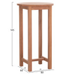 ΤΡΑΠΕΖΙ/ΣΤΑΝΤ ΜΠΑΡ ΣΤΡΟΓΓΥΛΟ PRESSCOT HM18114 ΞΥΛΟ TEAK--ΦΥΣΙΚΟ Φ60x10