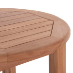 ΤΡΑΠΕΖΙ/ΣΤΑΝΤ ΜΠΑΡ ΣΤΡΟΓΓΥΛΟ PRESSCOT HM18114 ΞΥΛΟ TEAK--ΦΥΣΙΚΟ Φ60x10