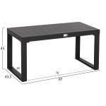 ΤΡΑΠΕΖΑΚΙ ΞΑΠΛΩΣΤΡΑΣ SENTRY HM6275.03 ΑΛΟΥΜΙΝΙΟ ΣΕ ΣΚΟΥΡΟ ΓΚΡΙ 87x43,5
