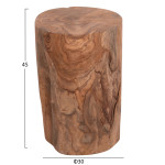 ΒΟΗΘΗΤΙΚΟ ΤΡΑΠΕΖΑΚΙ/ΣΚΑΜΠΟ TRONCO HM9374.21 ΞΥΛΟ TEAK--ΦΥΣΙΚΟ Φ30x45Υε
