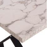 ΤΡΑΠΕΖΙ ΚΟΥΖΙΝΑΣ LANA HM18221.01 ΜΕΛΑΜΙΝΗ ΛΕΥΚΟ ΜΑΡΜΑΡΟ-ΜΑΥΡΑ ΜΕΤΑΛ.ΠΟ