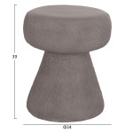 ΣΚΑΜΠΟ ΣΤΡΟΓΓΥΛΟ INTERON HM18171.03 FIBER CEMENT ΣΕ ΓΚΡΙ--Φ34x39Υεκ.