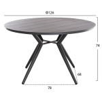 ΣΕΤ ΤΡΑΠΕΖΑΡΙΑΣ ΕΞΩΤ. ΧΩΡΟΥ 5ΤΜΧ BERG HM21134 ΣΚΟΥΡΟ ΓΚΡΙ ΑΛΟΥΜΙΝΙΟ--P