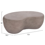 ΤΡΑΠΕΖΙ ΣΑΛΟΝΙΟΥ GERSON HM18151.03L FIBER CEMENT ΣΕ ΓΚΡΙ--122x78,5x40Υ