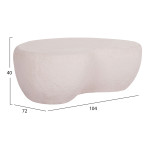 ΤΡΑΠΕΖΙ ΣΑΛΟΝΙΟΥ GERSON HM18151.02S FIBER CEMENT ΣΕ ΛΕΥΚΟ--104x72x40Υε